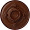Ekena Millwork Monique Ceiling Medallion (Fits Canopies up to 3 3/4"), 13 3/4"OD x 1"P, Burnished Mahogany Crackle CM13MOBMC - alternate 1